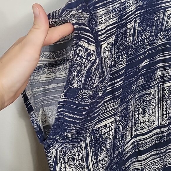 Roxy Open Kimono Cardigan One Size S/M/L/XL Blue Fringe Dolman Bohemian Rayon - Picture 11 of 13